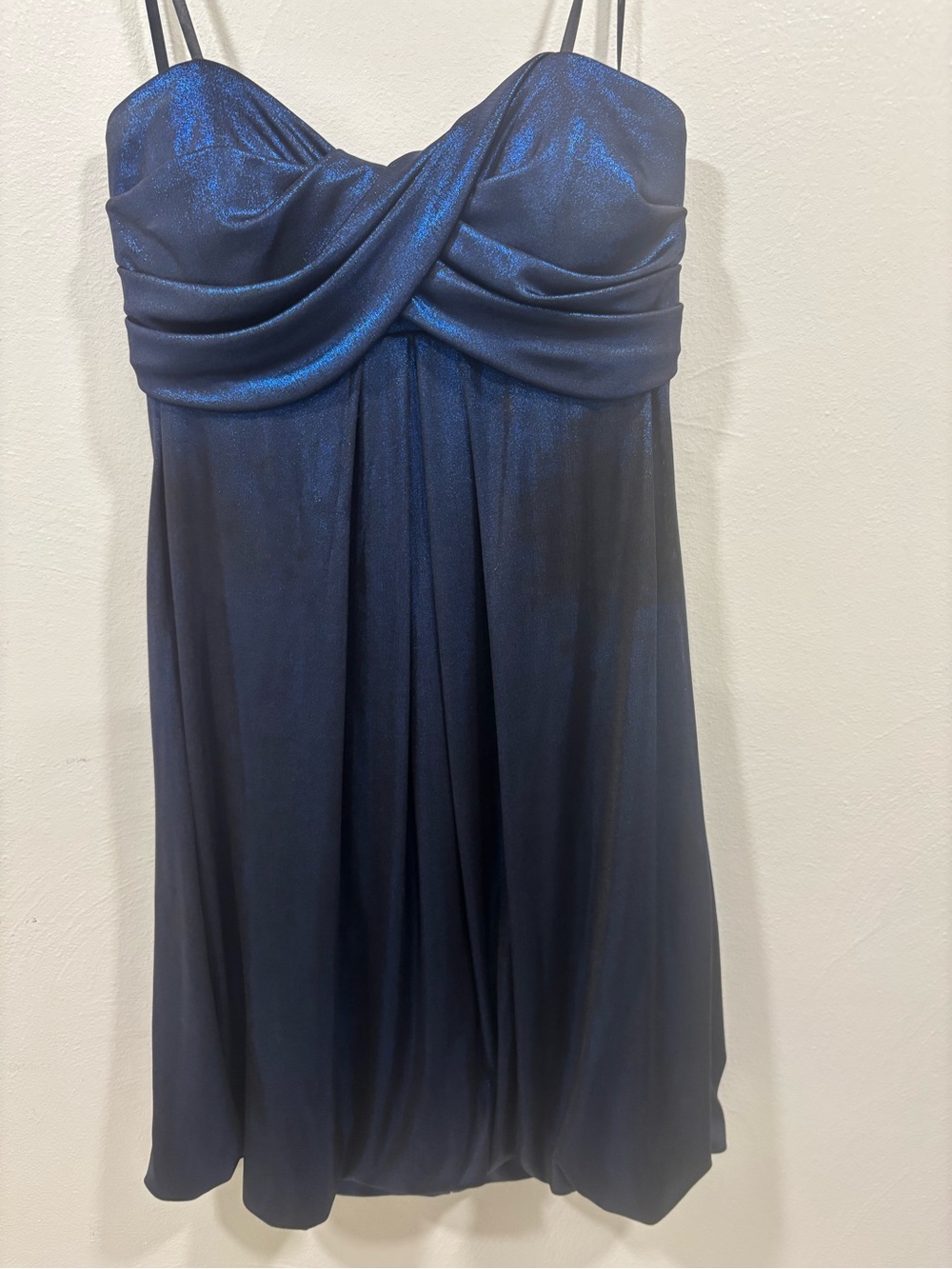 Xscape Navy Blue Shimmer Mini Dress